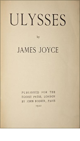 Egoist Press, by John Rodker, Paris, 1922, 1st edition 2nd impression, #535 title page