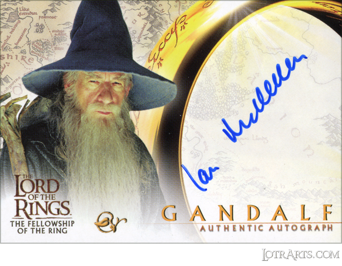 FOTR Set 1: signed by Sir Ian McKellen as Gandalf (Odds 1:24 packs)
