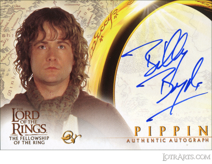 FOTR Set 1: signed by Billy Boyd as Pippin (Odds 1:24 packs)<span class="ngViews">2 views</span>