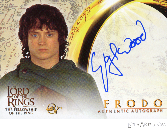 FOTR Set 1: signed by Elijah Wood as Frodo (Odds 1:24 packs)