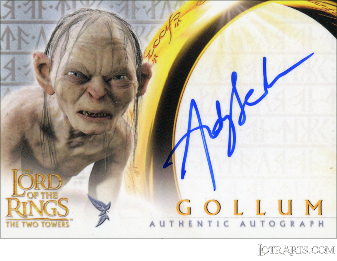 TT: signed by Andy Serkis as Gollum