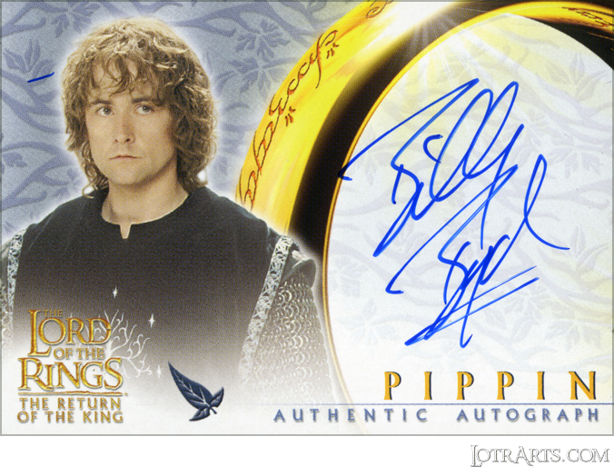 ROTK: signed by Billy Boyd as Pippin (1) (Odds 1:36 packs)