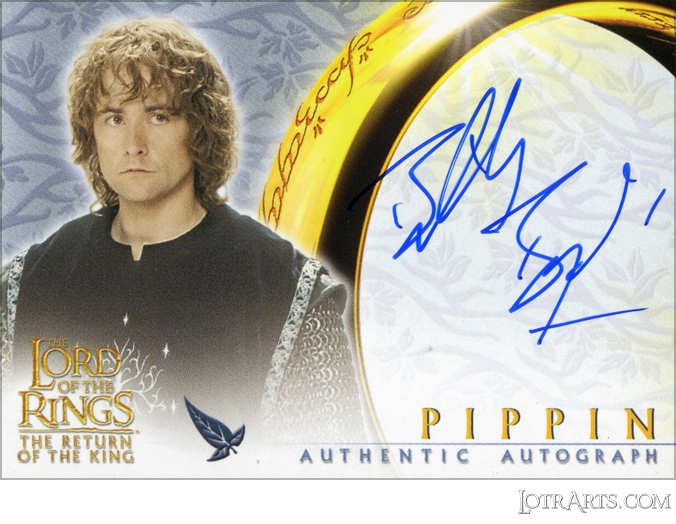 ROTK: signed by Billy Boyd as Pippin (2) (Odds 1:36 packs)