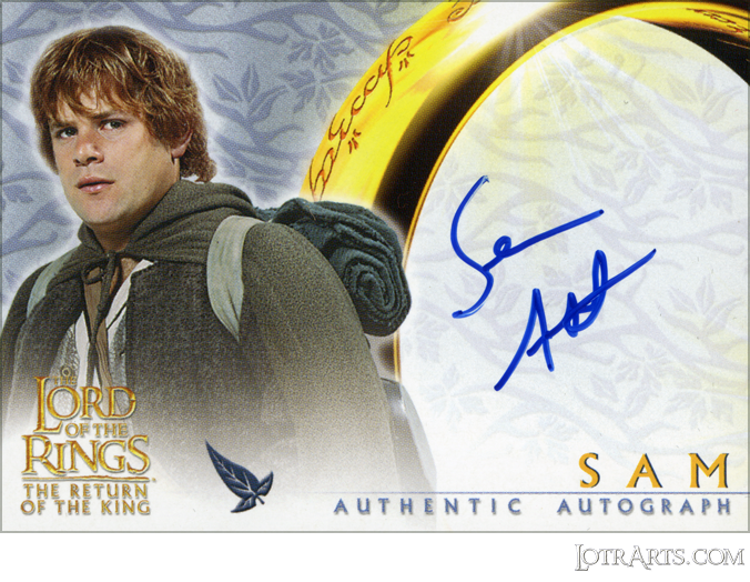 ROTK: signed by Sean Astin as Sam (Odds 1:36 packs)<span class="ngViews">3 views</span>