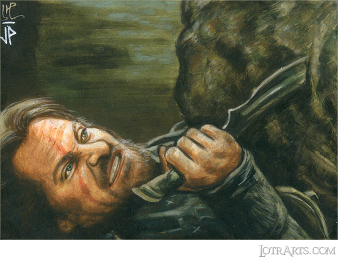 Aragorn stabbing the Mordor Troll at the Black Gates by Potratz and Hai<span class="ngViews">5 views</span>
