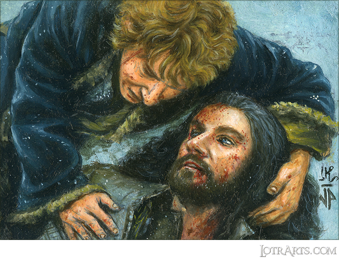 Bilbo comforting dying Thorin by Potratz and Hai: artist proof sketch<span class="ngViews">5 views</span>