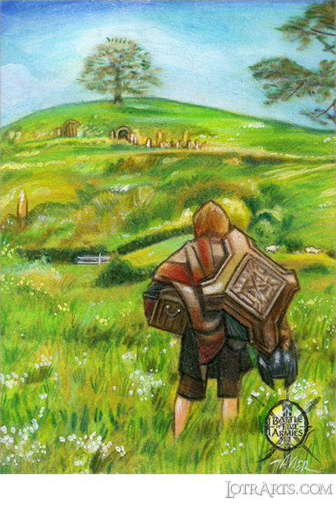 Bilbo returns home after BOTFA, artist proof, by Gonzalez<span class="ngViews">3 views</span>