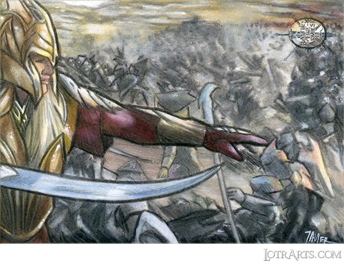 Battle of the Five Armies, elves, dwarves, and orcs, two-card panel artist proof, by Gonzalez<span class="ngViews">13 views</span>