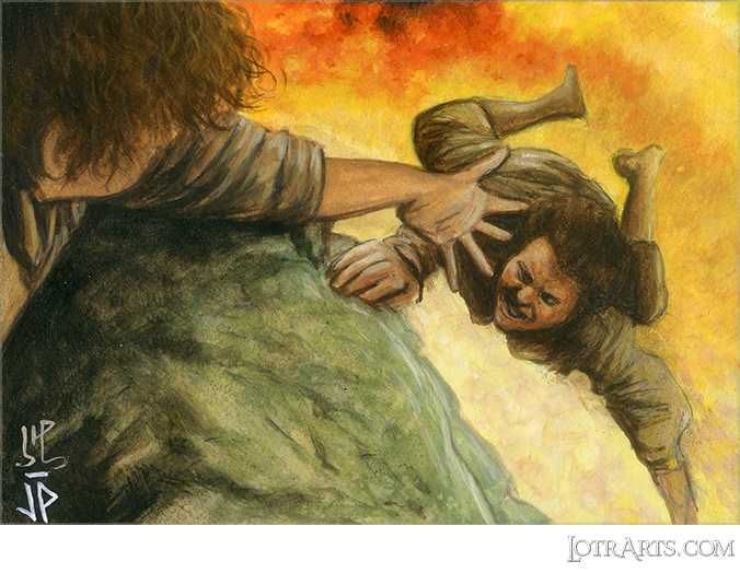 Sam reaching for Frodo at Mt Doom by Potratz and Hai<span class="ngViews">3 views</span>