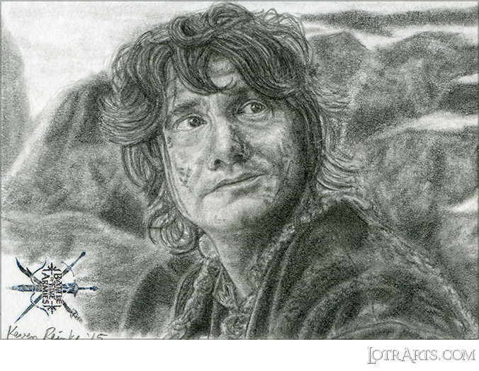 Bilbo talking to Gandalf after the battle by Reinke: artist proof sketch<span class="ngViews">12 views</span>