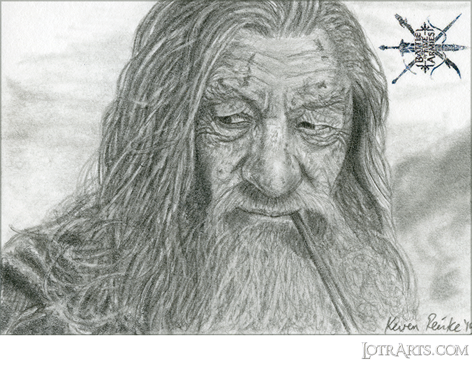 Gandalf talking to Bilbo after the battle by Reinke: artist proof sketch<span class="ngViews">14 views</span>