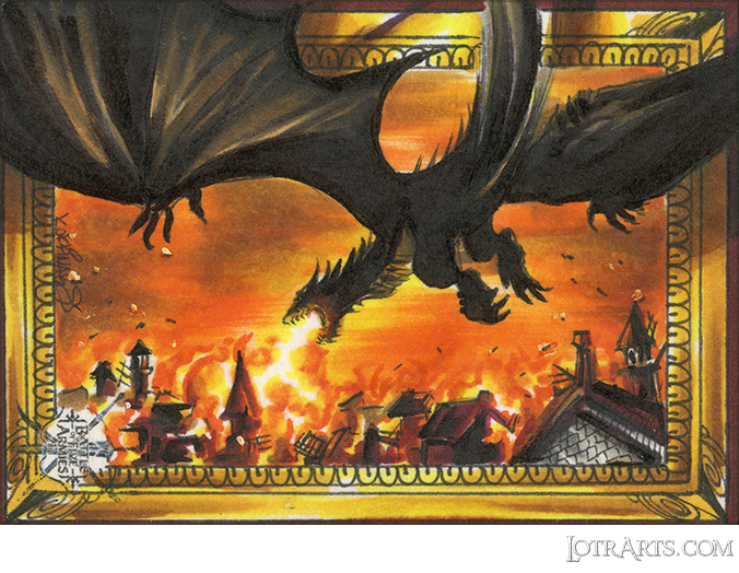 Smaug attacking Laketown by Kokkinakis: artist proof sketch<span class="ngViews">14 views</span>