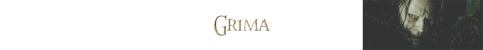 <div class="floatbox" data-fb-options="width:1400 height:80%"> <strong>Character:</strong><hdtext> Grima </hdtext><a href="http://www.glyphweb.com/arda/g/grima.html" class="transparent">✦</a> <br/> <strong>Portrayed by:</strong> Brad Dourif <a href="https://en.wikipedia.org/wiki/Brad_Dourif" class="transparent">✦</a> <br/> <strong>Profile:</strong> Grima, Wormtongue: of the race of Men, counsellor of Théoden King of Rohan, and a spy of Saruman. In the film: killed at Orthanc by an arrow of Legolas; in the book: shot by a hobbit archer in the Shire.</div><span class="ngViews">3 views</span>