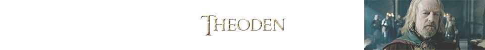 <div class="floatbox" data-fb-options="width:1400 height:80%"> <strong>Character:</strong><hdtext> Théoden </hdtext><a href="http://www.glyphweb.com/arda/t/theoden.html" class="transparent">✦</a> <br/> <strong>Portrayed by:</strong> Bernard Hill <a href="https://en.wikipedia.org/wiki/Bernard_Hill" class="transparent">✦</a> <br/> <strong>Profile:</strong> Théoden, King of Rohan: of the race of Men, son of Thengel. Gandalf released him from Saruman’s control and he led the Rohirrim at the Battle of Helms’ Deep, and was killed in the Battle of the Pelennor Fields.</div><span class="ngViews">1 view</span>