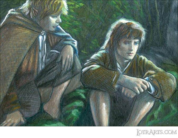 Frodo and Sam at Amon Hen by Gonzalez