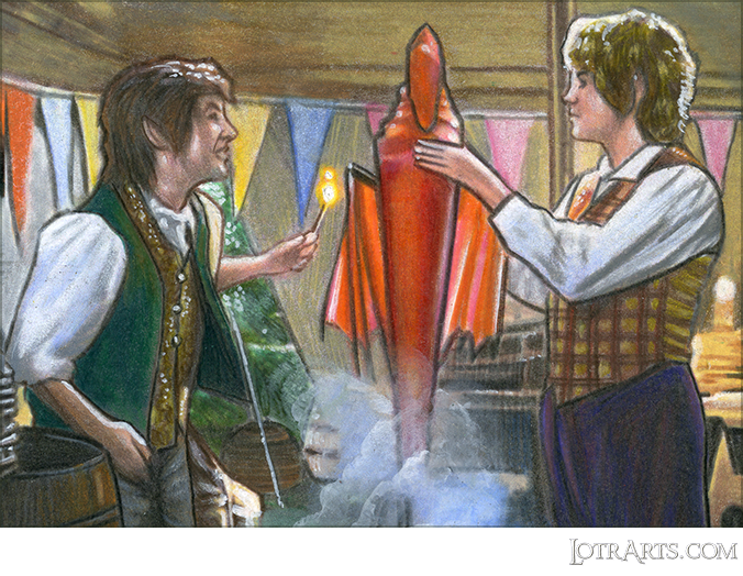 Merry and Pippin with fireworks by Gonzalez<span class="ngViews">1 view</span>