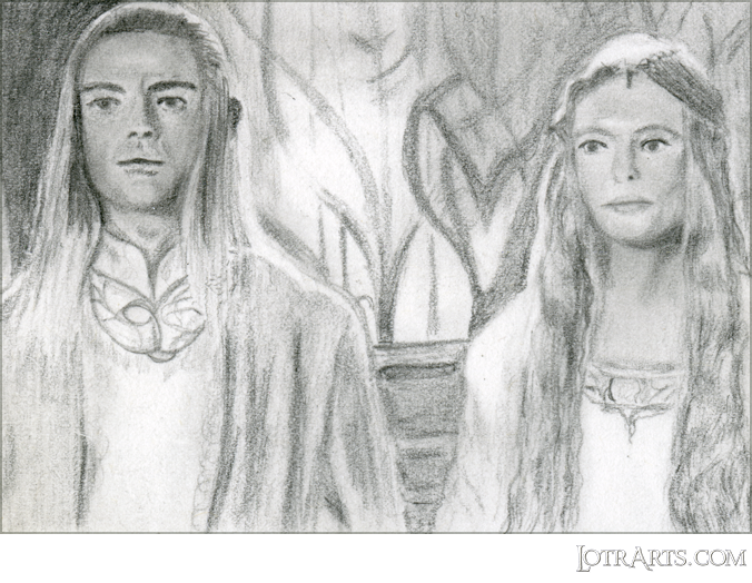 Galadriel and Celeborn at Lothlorien by Ng