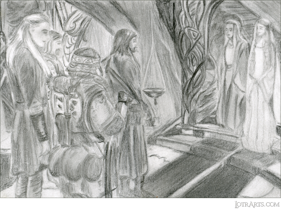 The Fellowship meeting Galadriel and Celeborn at Lothlorien by Ng<span class="ngViews">1 view</span>