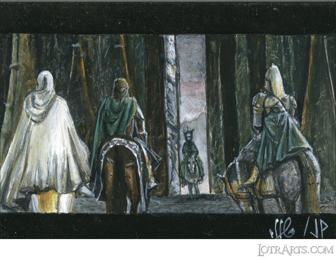 Aragorn, Gandalf, Éomer et al meeting the Mouth of Sauron at Black Gate by Potratz and Hai