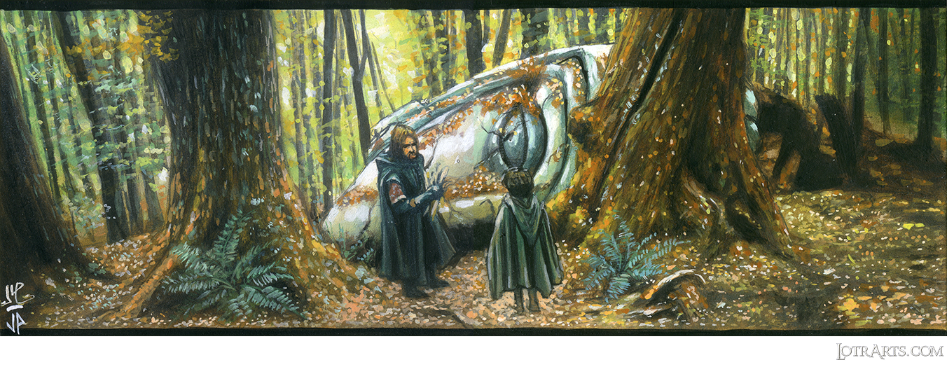 Frodo and Boromir at Amon Hen two-card panel by Potratz and Hai<span class="ngViews">10 views</span>