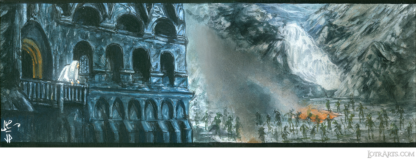 Saruman sees the breaking of the dam by the Ents, a two-card panel, by Potratz and Hai<span class="ngViews">11 views</span>