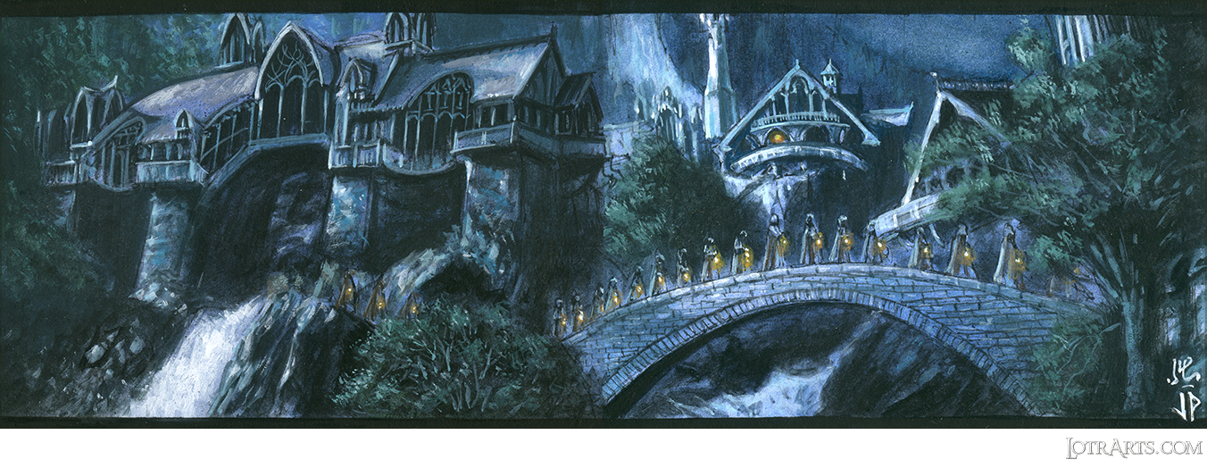 Elves leaving Rivendell, two-card panel, by Potratz and Hai<span class="ngViews">12 views</span>