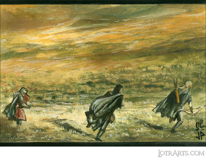 Aragorn, Legolas and Gimli chase Uruk-Hai by Potratz and Hai
