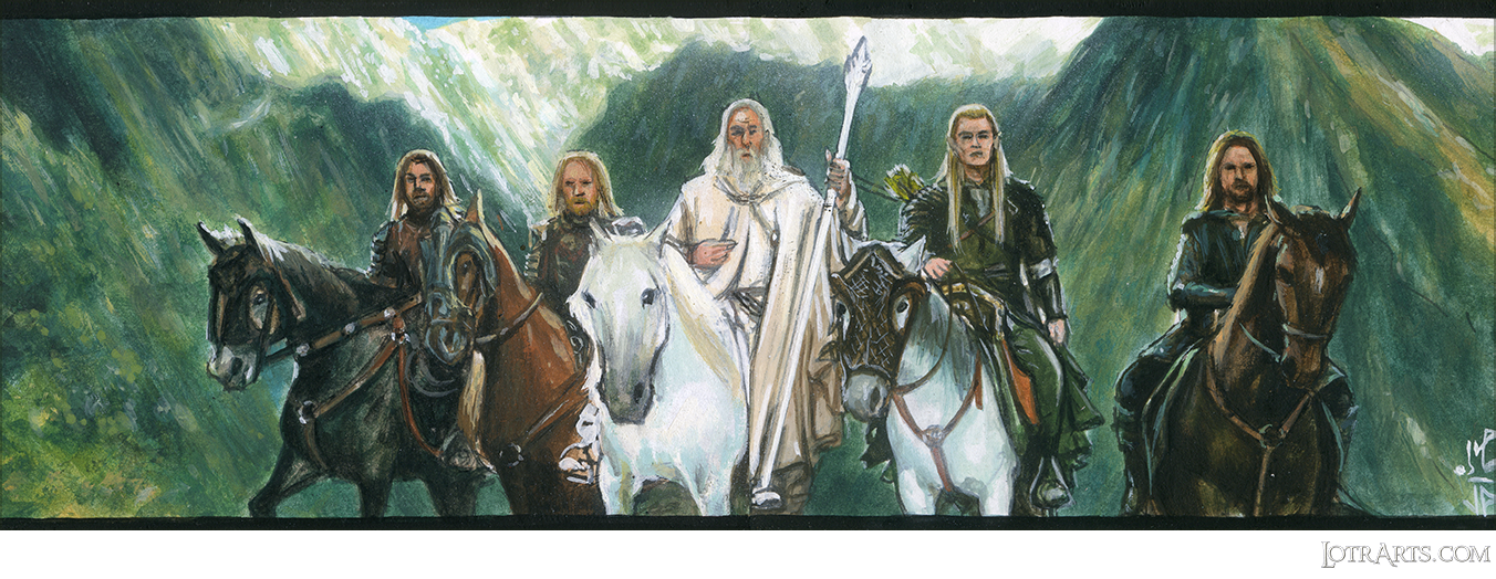 Gandalf, Aragorn, Legolas Théoden, a two-card panel, by Potratz and Hai<span class="ngViews">3 views</span>