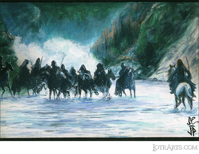 Arrwen watches as flood engulfs Nazgûl by Potratz and Hai