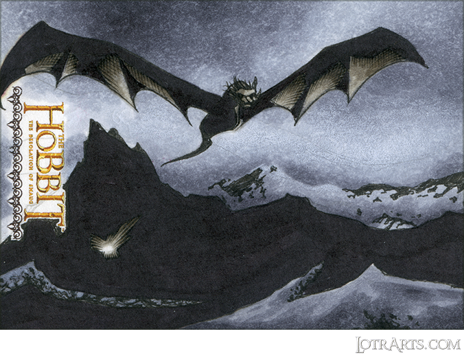 Smaug flying from Erebor by Cox: artist proof sketch <br><div class="floatbox" data-fb-options="width:1400  height:80%"><a class="transparent" href="https://www.lotrarts.com/product/cards?card_sku=1R1P₪3572&card_price=$150.00" target="_self"><img src="https://www.lotrarts.com/images/icons/paypal-004.png"></a></div><span class="ngViews">9 views</span>