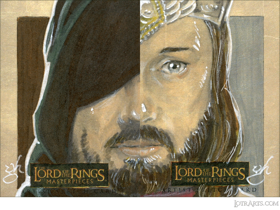 Strider and Elessar composite, two-card panel, by Hernandez<span class="ngViews">13 views</span>