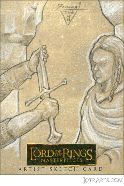 Boromir with shard of Narsil by Zsolnai: artist return sketch<span class="ngViews">2 views</span>
