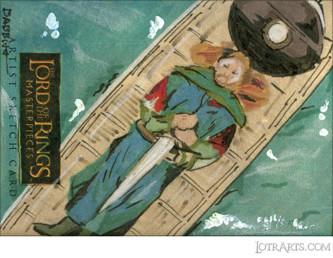 Boromir in funeral boat by Babbitt: artist return sketch<span class="ngViews">5 views</span>