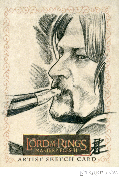 Boromir blowing horn by Richardson