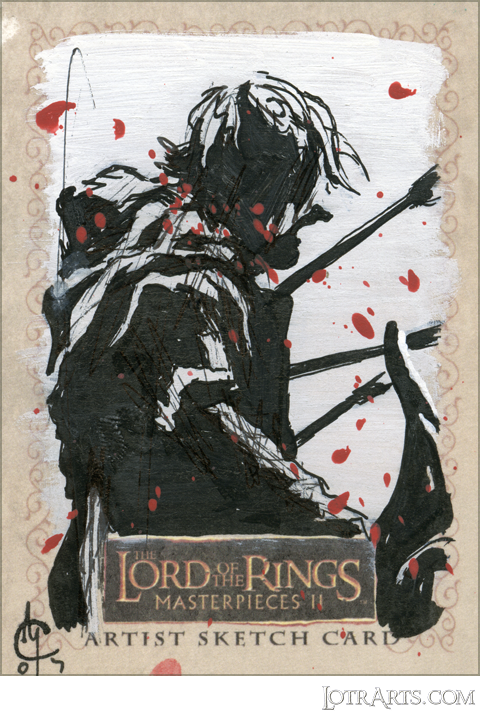 Boromir struck by three arrows by McCormack: artist return sketch<span class="ngViews">1 view</span>