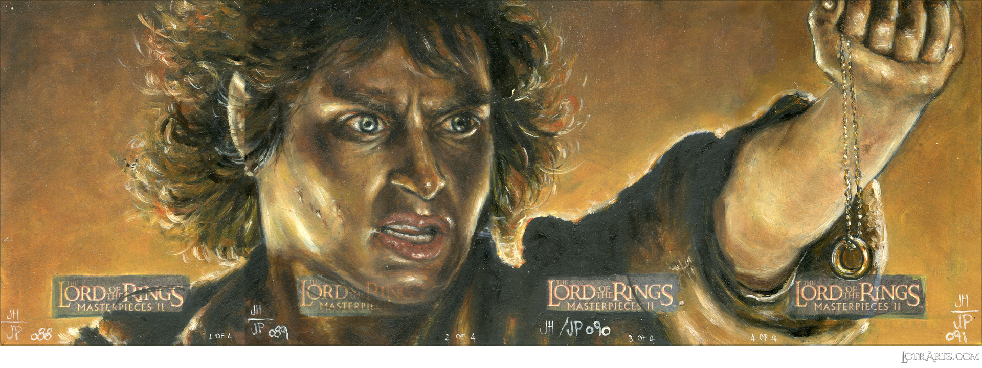 Frodo holding out Ring, four-card panel, by Potratz and Hai<span class="ngViews">11 views</span>
