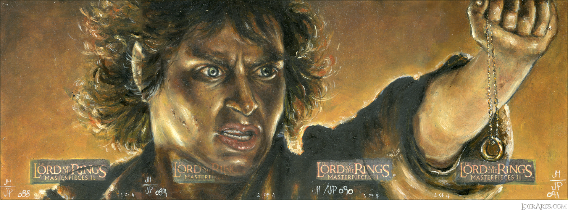 Frodo holding out Ring, four-card panel, by Potratz and Hai<span class="ngViews">15 views</span>