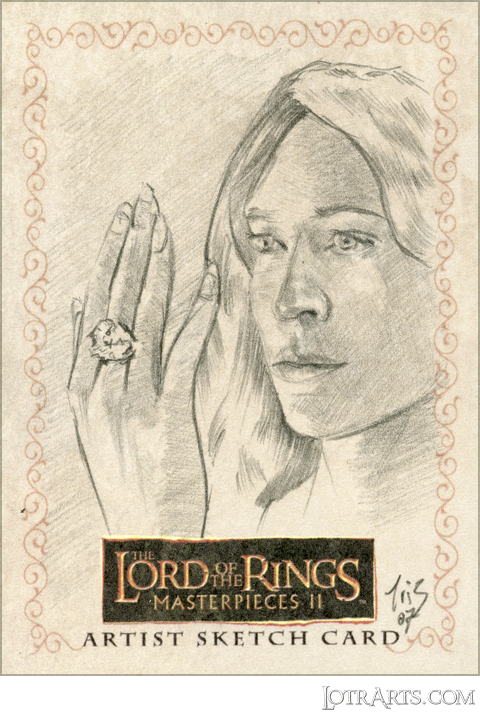 Galadriel with ring, Nenya, by Henry-Wilson; artist return sketch<span class="ngViews">3 views</span>