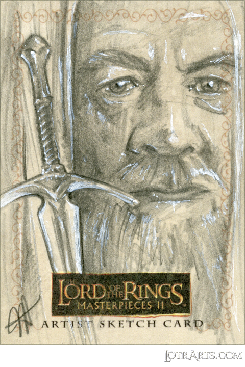 Gandalf with sword, Glamdring, by Hickman<span class="ngViews">2 views</span>