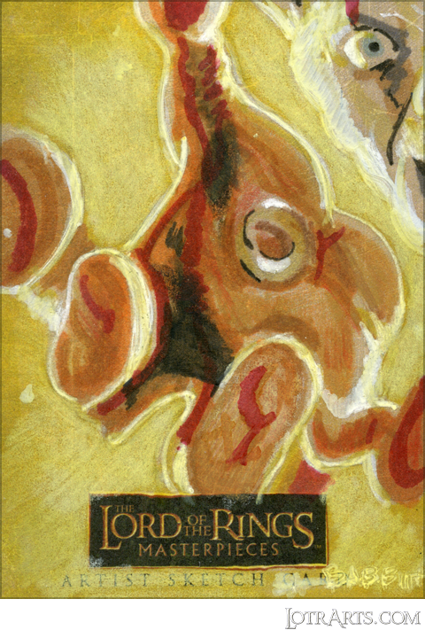 Gollum being consumed by lava holding the One Ring by Babbitt: artist return sketch<span class="ngViews">9 views</span>