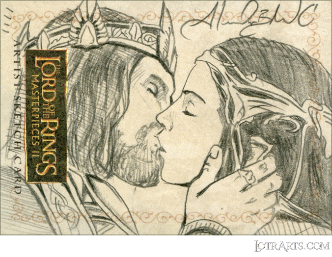 Aragorn and Arwen by Buechel; artist return sketch<span class="ngViews">6 views</span>