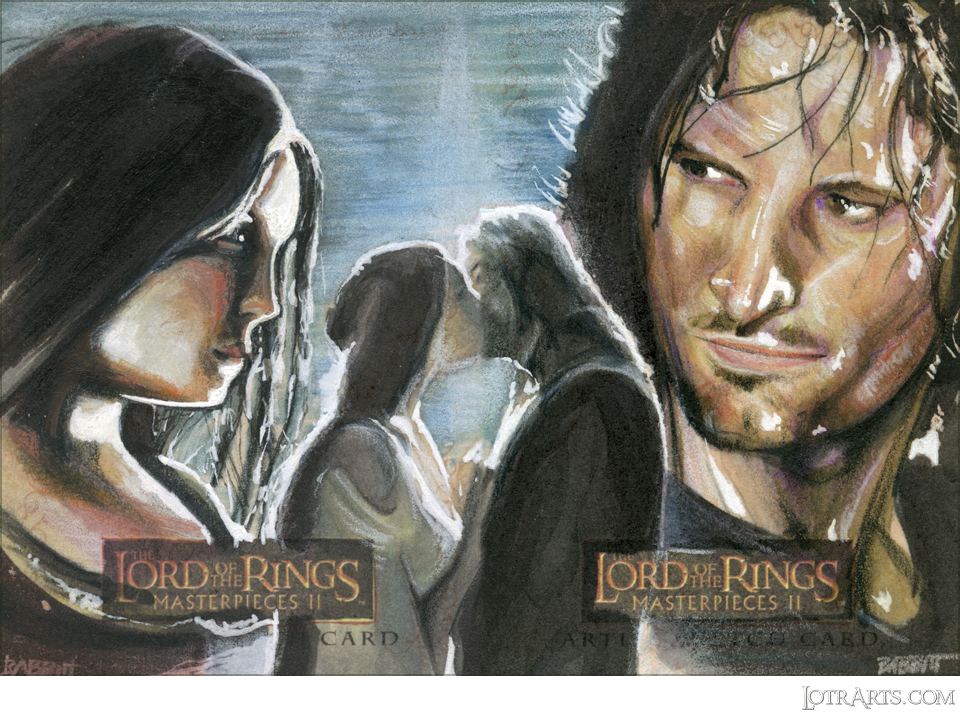 Aragorn and Arwen, two-card panel, by Babbitt; artist return sketches<span class="ngViews">9 views</span>