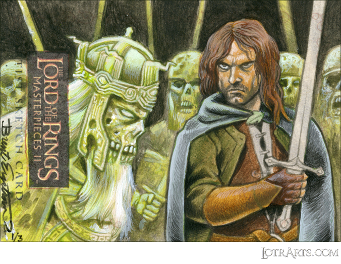 Aragorn and the King and Soldiers of the Dead by Engstrom: artist return sketch, first card of three sequenced scenes<span class="ngViews">11 views</span>