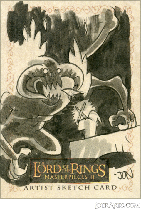 Balrog and Gandalf by Morris: artist return sketch<span class="ngViews">1 view</span>