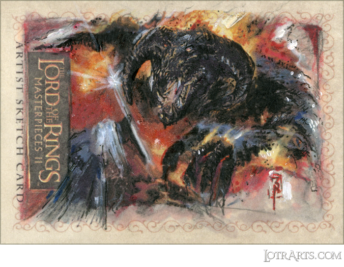 Balrog and Gandalf by Ballard: artist return sketch<span class="ngViews">18 views</span>