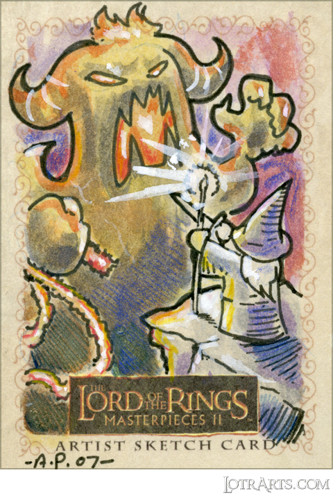 Balrog and Gandalf by Pronovost: artist return sketch<span class="ngViews">4 views</span>
