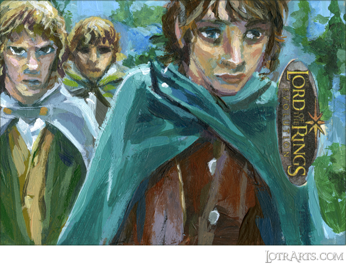 Frodo, Merry and Sam by Myler: after-market sketch<span class="ngViews">4 views</span>