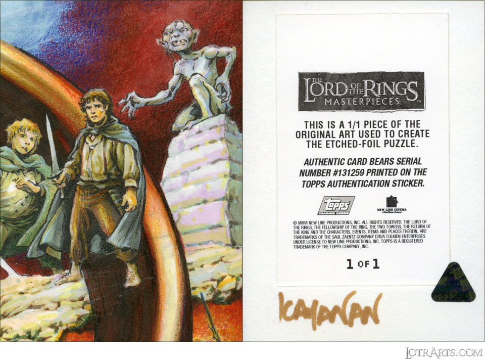 Frodo, Sam and Gollum, one card of the six etched-foil panel, by Kayanan<span class="ngViews">18 views</span>
