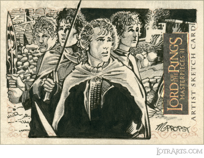 Frodo, Sam, Merry, Pippin facing the Nazgûl at Weathertop by Propst<span class="ngViews">7 views</span>