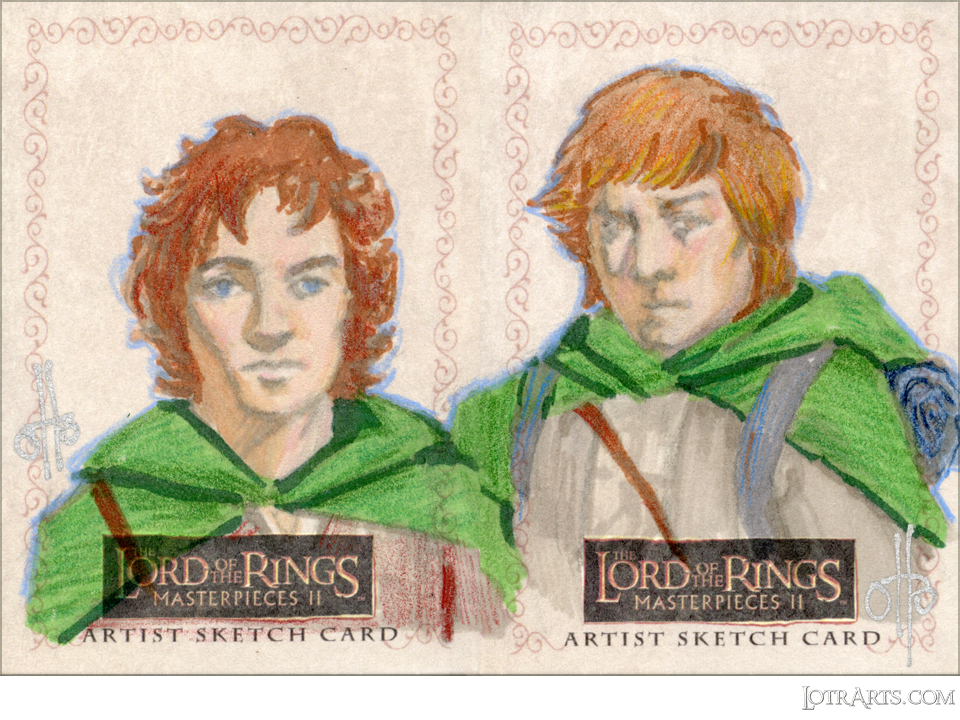 Frodo and Sam, two-card panel, by Dieffenbach: artist return sketches<span class="ngViews">4 views</span>